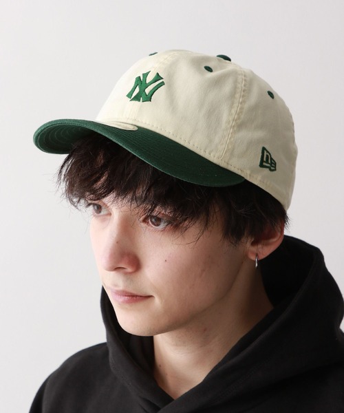 NEW ERA(ニューエラ)の「【NEW ERA】別注/930MLB/2トーンロゴキャップ(キャップ・メンズ・グリーン/ネイビー/ブラック・FREE)」の5枚目の写真