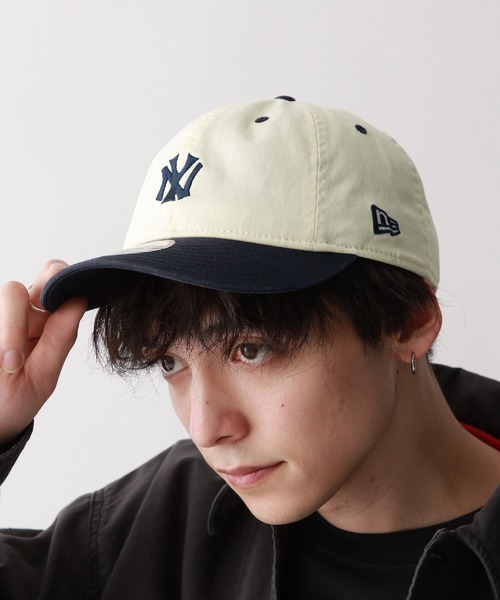 NEW ERA(ニューエラ)の「【NEW ERA】別注/930MLB/2トーンロゴキャップ(キャップ・メンズ・グリーン/ネイビー/ブラック・FREE)」の6枚目の写真