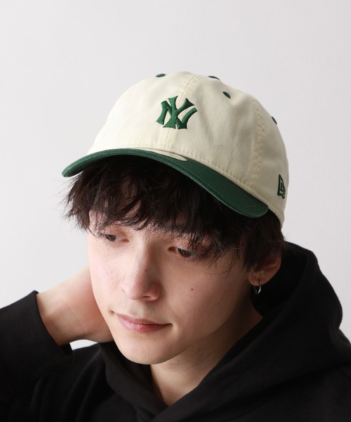NEW ERA(ニューエラ)の「【NEW ERA】別注/930MLB/2トーンロゴキャップ(キャップ・メンズ・グリーン/ネイビー/ブラック・FREE)」の4枚目の写真