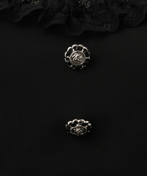 十字架チェーンチョーカー風レースアップワンピース（ワンピース