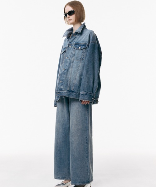 く*げ様 ルーズフィットワイドデニムパンツ 楽天市場】リラックス感のあるルーズフィットシルエット！ワイド