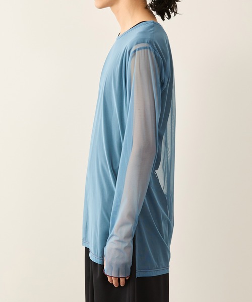 JUNRED(ジュンレッド)の「シアーメローロングスリーブTee(Tシャツ/カットソー・メンズ・ブルー/パープル・FREE)」の20枚目の写真