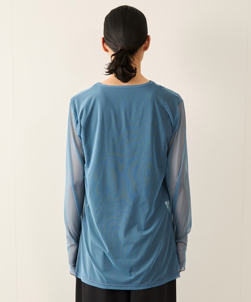 JUNRED(ジュンレッド)の「シアーメローロングスリーブTee(Tシャツ/カットソー・メンズ・ブルー/パープル・FREE)」の21枚目の写真