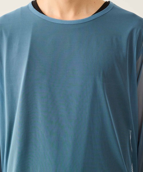 JUNRED(ジュンレッド)の「シアーメローロングスリーブTee(Tシャツ/カットソー・メンズ・ブルー/パープル・FREE)」の22枚目の写真