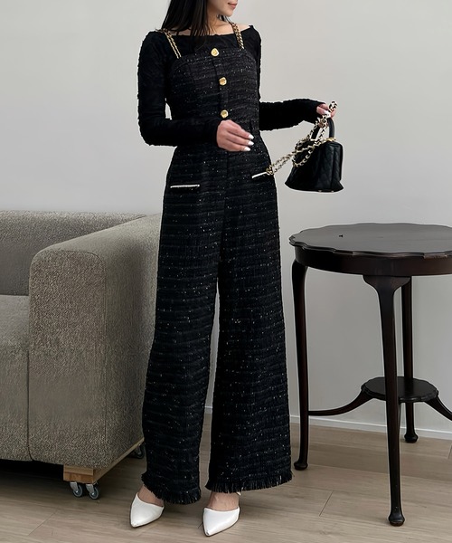 ROYAL PARTY（ロイヤルパーティー）の「3Dフラワーレースオフショルトップス（Tシャツ/カットソー・レディース・ブラック/オフホワイト・FREE）」の3枚目の写真