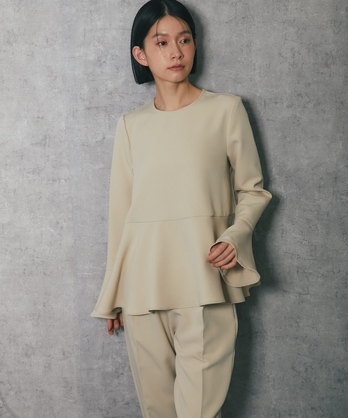 美品 13号【CF正解 Aラインフレアジャケット・テーパードパンツセット】 美品 13号【CF正解 Aラインフレアジャケット・テーパードパンツ