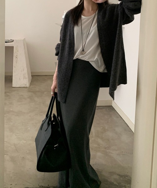 meJane（ミージェーン）の「Aライン スウェットロングスカート（スカート・レディース・グレー/チャコールグレー・M/L）」の21枚目の写真