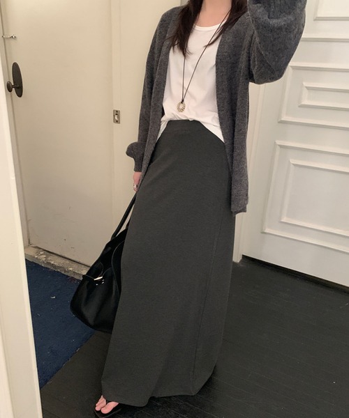 meJane（ミージェーン）の「Aライン スウェットロングスカート（スカート・レディース・グレー/チャコールグレー・M/L）」の20枚目の写真