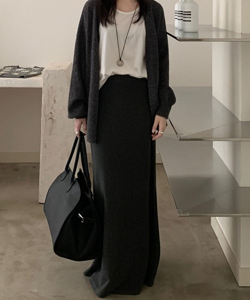 meJane（ミージェーン）の「Aライン スウェットロングスカート（スカート・レディース・グレー/チャコールグレー・M/L）」の19枚目の写真