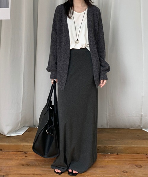 meJane（ミージェーン）の「Aライン スウェットロングスカート（スカート・レディース・グレー/チャコールグレー・M/L）」の18枚目の写真
