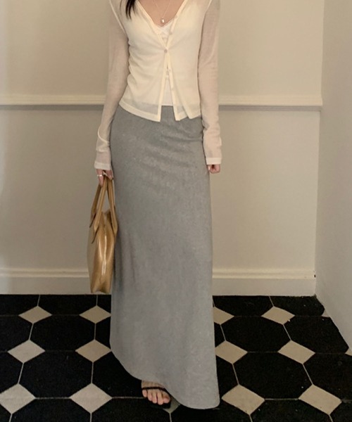 meJane（ミージェーン）の「Aライン スウェットロングスカート（スカート・レディース・グレー/チャコールグレー・M/L）」の14枚目の写真