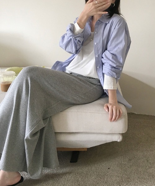 meJane（ミージェーン）の「Aライン スウェットロングスカート（スカート・レディース・グレー/チャコールグレー・M/L）」の12枚目の写真