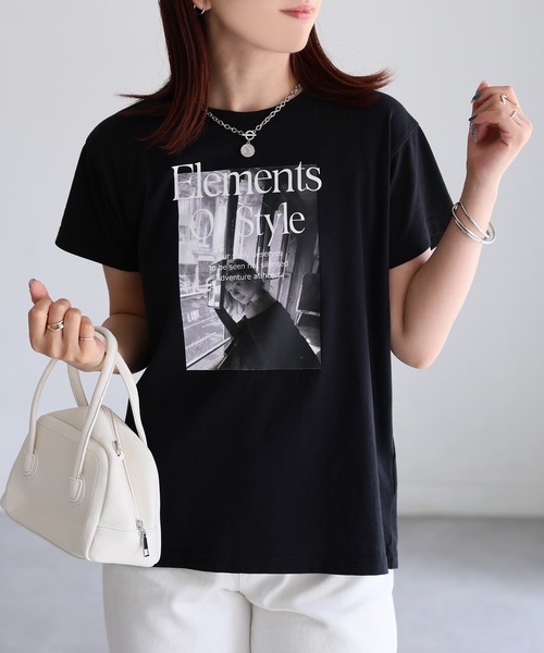 セール】フォトプリントロゴTシャツ（Tシャツ/カットソー
