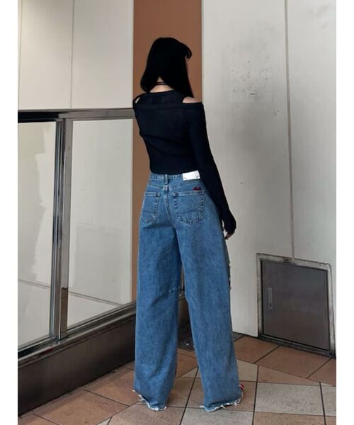 jouetie（ジュエティ）の「カットアウトジップニット（ニット/セーター・レディース・アイボリー/ピンク/ブラック・MEDIUM）」の14枚目の写真