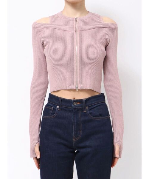 jouetie（ジュエティ）の「カットアウトジップニット（ニット/セーター・レディース・アイボリー/ピンク/ブラック・MEDIUM）」の17枚目の写真