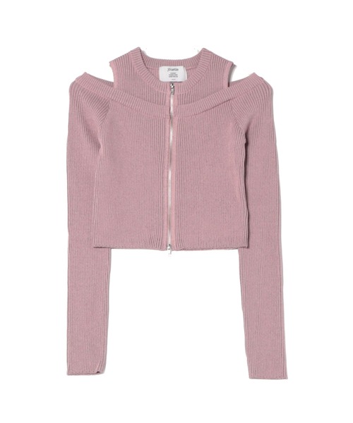 jouetie（ジュエティ）の「カットアウトジップニット（ニット/セーター・レディース・アイボリー/ピンク/ブラック・MEDIUM）」の16枚目の写真