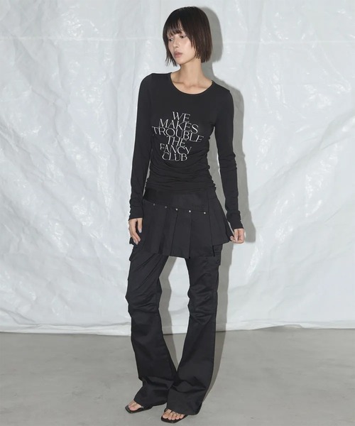 tシャツ A'GEM/9 × .kom 「 FANCY CLUB/ファンシークラブ」 WE MAKES TROUBLE LONG SLEEVE/メイク A'GEM/9 × .kom 『 FANCY CLUB/ファンシークラブ』 WE MAKES
