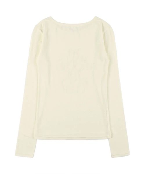 FANCY CLUB(ファンシークラブ)の「A'GEM/9 × .kom 『 FANCY CLUB/ファンシークラブ』 WE MAKES TROUBLE LONG SLEEVE/メイクトラブル長袖カットソー(Tシャツ/カットソー・レディース・アイボリー/ブラック・FREE)」の7枚目の写真