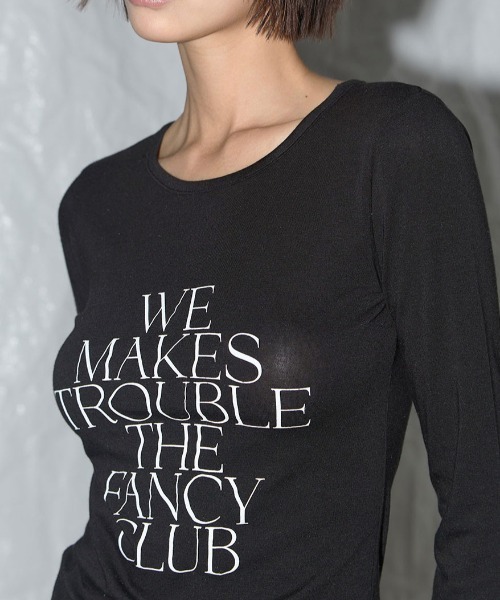 tシャツ A'GEM/9 × .kom 「 FANCY CLUB/ファンシークラブ」 WE MAKES TROUBLE LONG SLEEVE/メイク A'GEM/9 × .kom 『 FANCY CLUB/ファンシークラブ』 WE MAKES