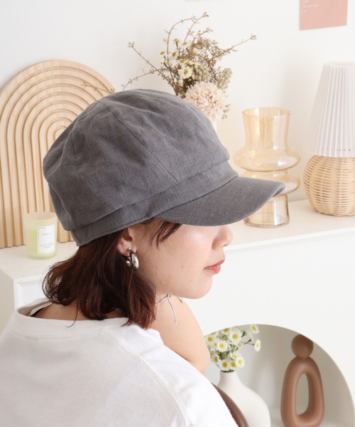 Sense of Grace（センスオブグレース）の「綿麻素材 キャスケット（キャスケット・メンズ・ピンク/ホワイト/ベージュ/ブラック/グレー・FREE）」の3枚目の写真