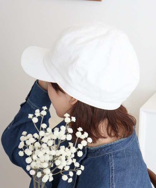 Sense of Grace（センスオブグレース）の「綿麻素材 キャスケット（キャスケット・メンズ・ピンク/ホワイト/ベージュ/ブラック/グレー・FREE）」の2枚目の写真