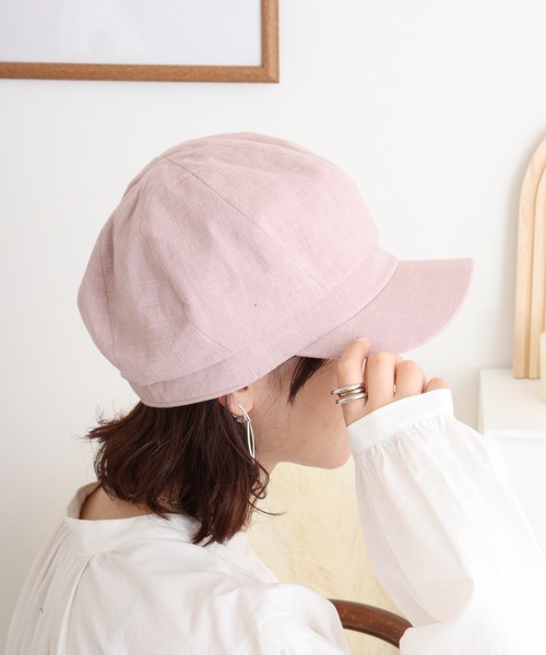 Sense of Grace（センスオブグレース）の「綿麻素材 キャスケット（キャスケット・メンズ・ピンク/ホワイト/ベージュ/ブラック/グレー・FREE）」の5枚目の写真