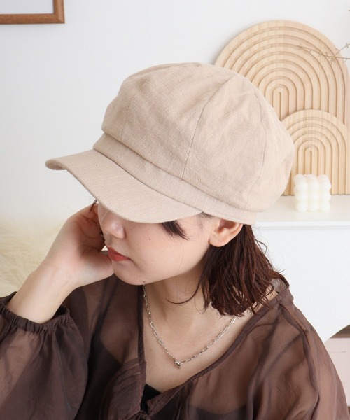 Sense of Grace（センスオブグレース）の「綿麻素材 キャスケット（キャスケット・メンズ・ピンク/ホワイト/ベージュ/ブラック/グレー・FREE）」の6枚目の写真