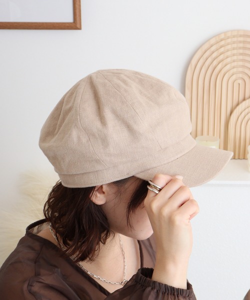 Sense of Grace（センスオブグレース）の「綿麻素材 キャスケット（キャスケット・メンズ・ピンク/ホワイト/ベージュ/ブラック/グレー・FREE）」の8枚目の写真