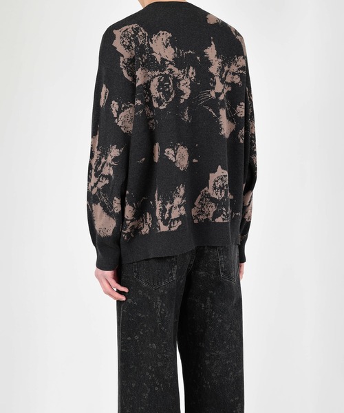 LAD MUSICIAN（ラッドミュージシャン）の「PAINT ROSE + CAT KNIT PULLOVER（ニット/セーター・メンズ・ブラック/ダークネイビー/チャコール・FREE）」の10枚目の写真