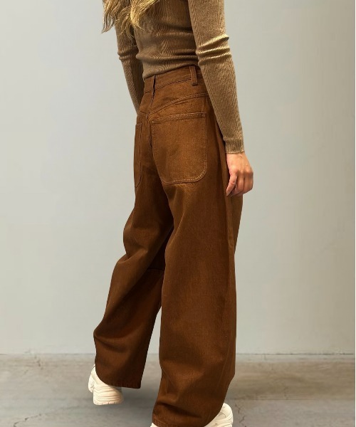 ワンタックウルトラバギーカーブカラーデニム（デニムパンツ）｜Burner