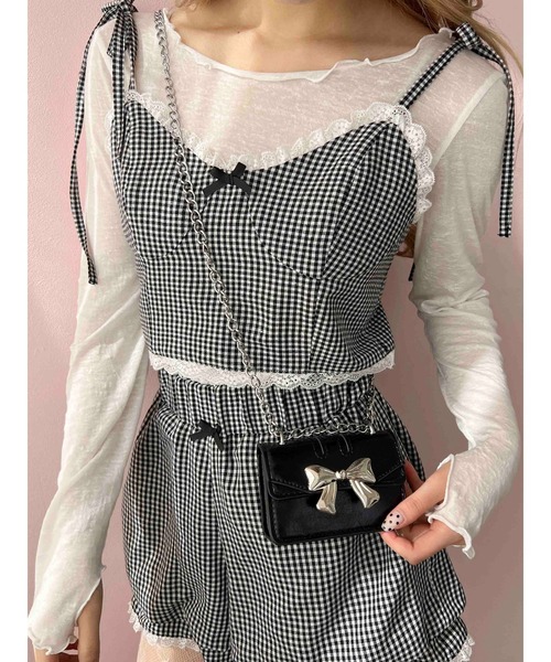 PHILLY（フィリー）の「【PHILLY】メタルリボンミニショルダー（ショルダーバッグ・レディース・レッド/ブラック/ホワイト・FREE）」の2枚目の写真