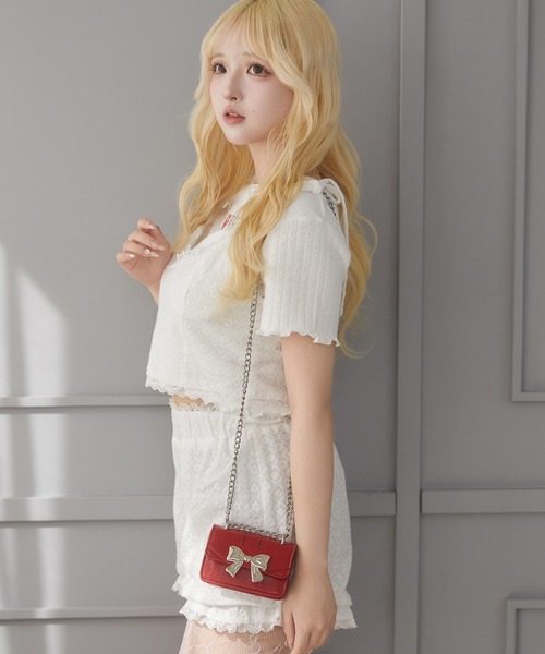 PHILLY（フィリー）の「【PHILLY】メタルリボンミニショルダー（ショルダーバッグ・レディース・レッド/ブラック/ホワイト・FREE）」の20枚目の写真