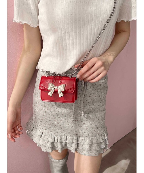 PHILLY（フィリー）の「【PHILLY】メタルリボンミニショルダー（ショルダーバッグ・レディース・レッド/ブラック/ホワイト・FREE）」の14枚目の写真