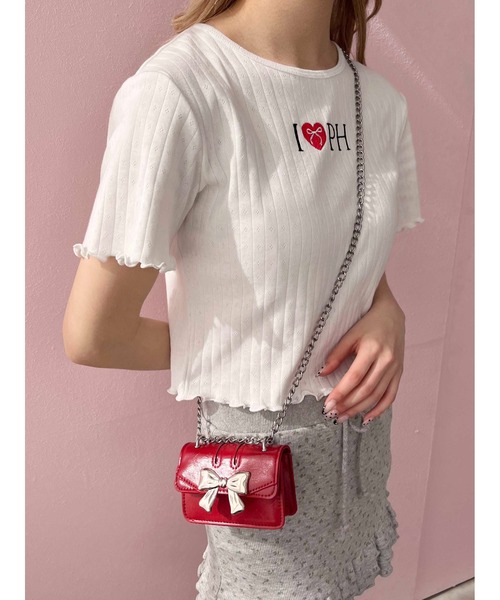 PHILLY（フィリー）の「【PHILLY】メタルリボンミニショルダー（ショルダーバッグ・レディース・レッド/ブラック/ホワイト・FREE）」の16枚目の写真