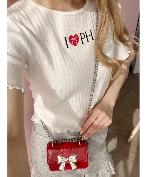 PHILLY（フィリー）の「【PHILLY】メタルリボンミニショルダー（ショルダーバッグ・レディース・レッド/ブラック/ホワイト・FREE）」の18枚目の写真