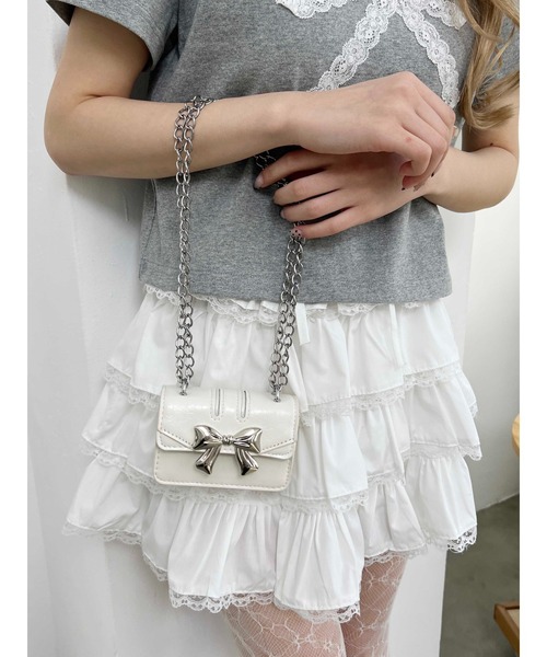 PHILLY（フィリー）の「【PHILLY】メタルリボンミニショルダー（ショルダーバッグ・レディース・レッド/ブラック/ホワイト・FREE）」の4枚目の写真