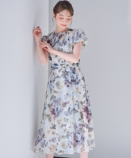 セール】【花柄・一枚で着映える・細見え】Summerオーガンフルール