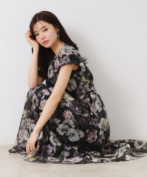 セール】【花柄・一枚で着映える・細見え】Summerオーガンフルール