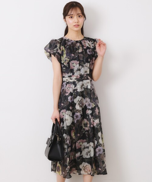 セール】【花柄・一枚で着映える・細見え】Summerオーガンフルール