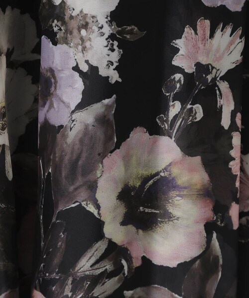 couture brooch（クチュールブローチ）の「【花柄・一枚で着映える・細見え】Summerオーガンフルールワンピース（ワンピース・レディース・ベージュ系その他4/ブラック系/ライトグレー系・36/38/40/42）」の14枚目の写真