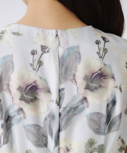 couture brooch（クチュールブローチ）の「【花柄・一枚で着映える・細見え】Summerオーガンフルールワンピース（ワンピース・レディース・ベージュ系その他4/ブラック系/ライトグレー系・36/38/40/42）」の21枚目の写真