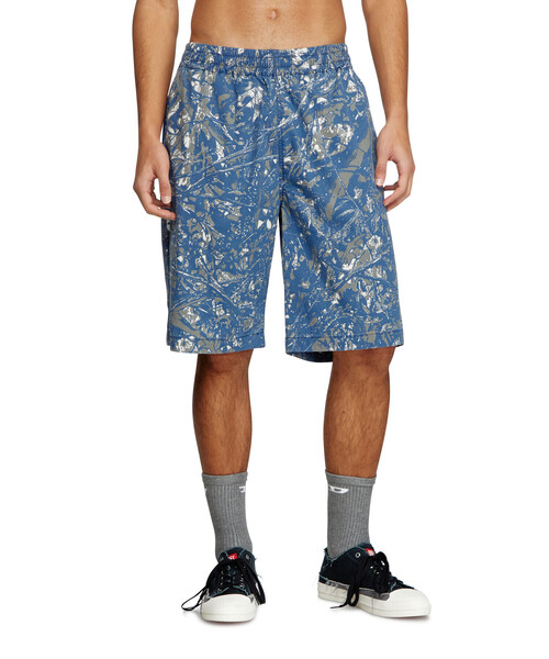 【新品、即完品】24ss diesel ショートパンツ　32インチ　ours ひざ上丈]マルチカラー カットオフショートパンツ(EZBH