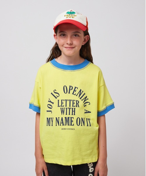 BOBO CHOSES(ボボショーズ)の「Joy Is T-shirt(Tシャツ/カットソー・キッズ・イエロー・100/110/120/130/140)」の1枚目の写真