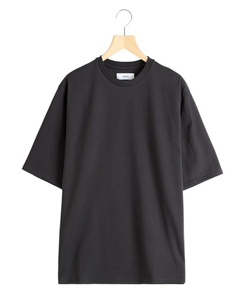 marka（マーカ）の「marka / マーカ：CREW NECK TEE - 40/2 organic cotton knit -：M25A-08CS02B[COR]（Tシャツ/カットソー・メンズ・チャコールグレー/ライトグレー・2/3/1）」の2枚目の写真