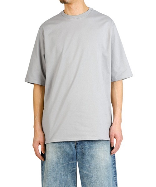marka（マーカ）の「marka / マーカ：CREW NECK TEE - 40/2 organic cotton knit -：M25A-08CS02B[COR]（Tシャツ/カットソー・メンズ・チャコールグレー/ライトグレー・2/3/1）」の7枚目の写真