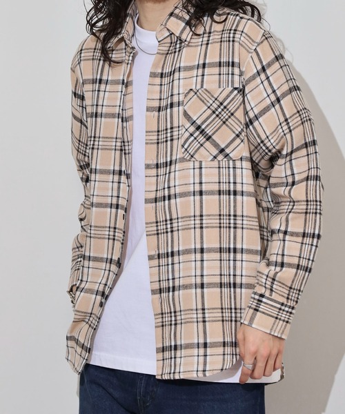 FUNALIVE(ファンアライブ)の「ネルチェックシャツ(シャツ/ブラウス・メンズ・ブラウン/ホワイト/レッド/ブラック/オレンジ/ネイビー/ベージュ・L/M/XL)」の19枚目の写真