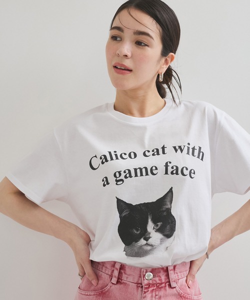 REGENCY WORKS(リージェンシーワークス)の「【Regency works(リージェンシー ワークス)】ネコTee(Tシャツ/カットソー・レディース・ホワイト系その他2/オフホワイト/ホワイト/ホワイト系その他/ホワイト系その他3・FREE)」の4枚目の写真