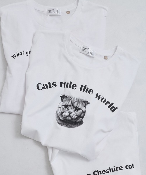 REGENCY WORKS(リージェンシーワークス)の「【Regency works(リージェンシー ワークス)】ネコTee(Tシャツ/カットソー・レディース・ホワイト系その他2/オフホワイト/ホワイト/ホワイト系その他/ホワイト系その他3・FREE)」の3枚目の写真