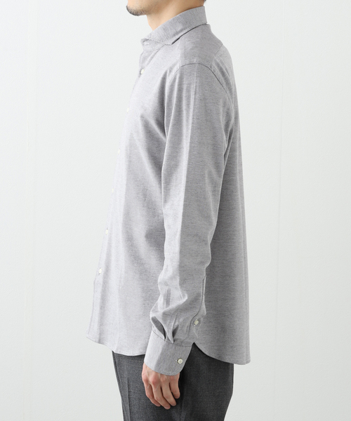 GUY ROVER(ギローバー)の「GUY ROVER (ギローバー) Jersey Pique Cutaway Shirts 551506/3850PL190J(シャツ/ブラウス・メンズ・ブラウン/ホワイト・SMALL/MEDIUM/LARGE/X-LARGE)」の3枚目の写真