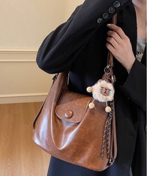 gossip！ロサンゼルス | Y2Kチャーム付き大容量バッグ ショルダーバッグ＆斜め掛けバッグ デイリー＆通勤用/3WAY(ショルダーバッグ)